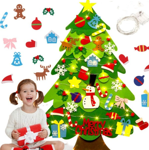 DIY Felt Christmas Tree Set – Kids’ Hanging Pendant Ornaments for Holiday Decoration