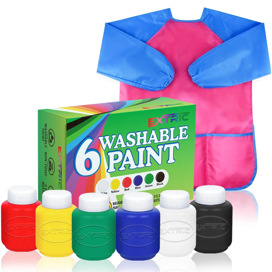 Kids Painting Set Washable Paint for Kids 6 Colors Painting