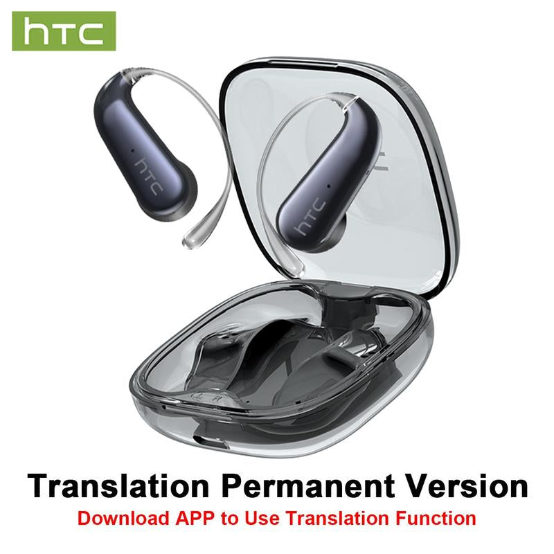 HTC NE38 OWS Wireless Translation Earbuds, Supports Real-Time Translation in 134 Languages with APP, Bluetooth 6.0 Earphones, IPX5 Waterproof, HIFI Sound Quality, Suitable for Office, Sports, Study and Audio Calls | Built-In Microphone | AI Headphones
