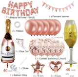Rose Gold Birthday Decoration Set.