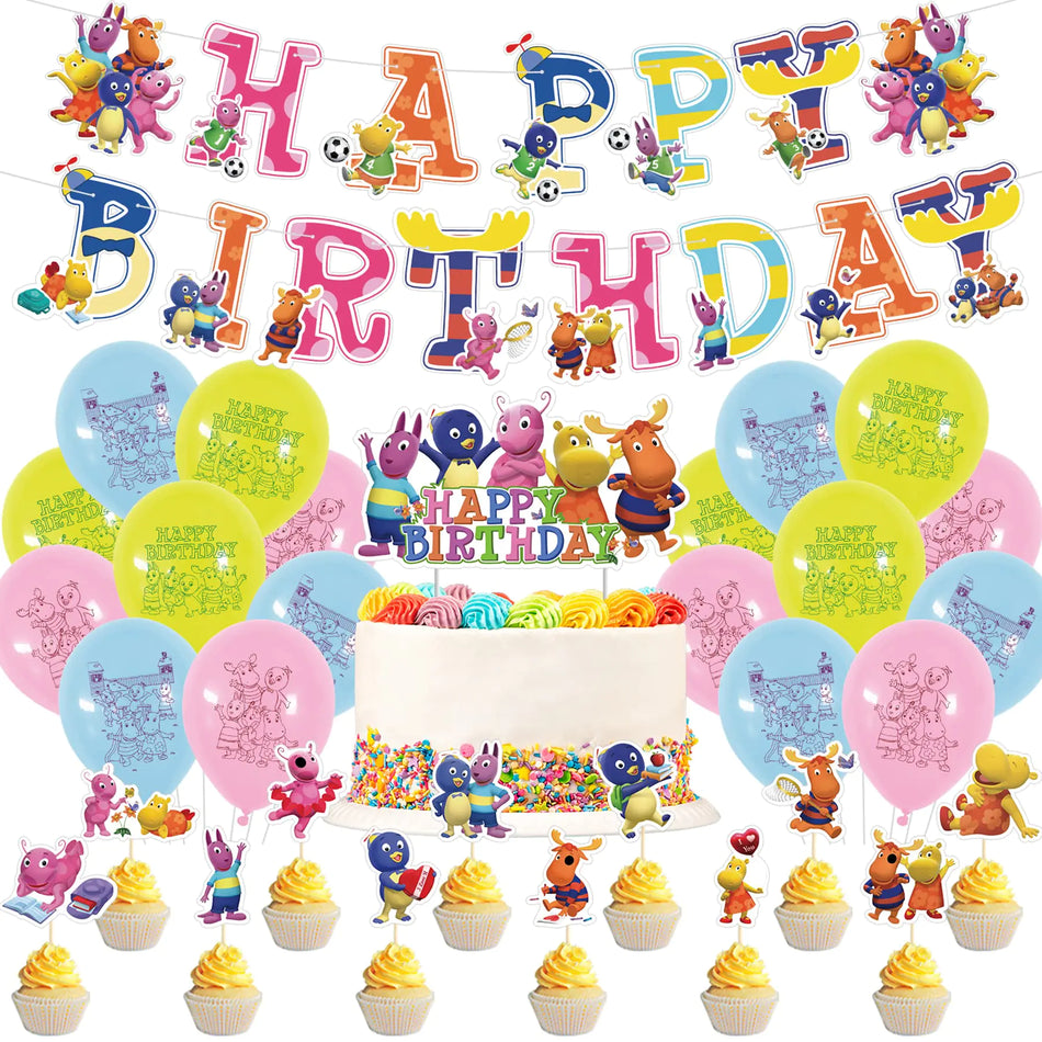 Backyardigans Party Supplies Set | Cartoon Birthday Decorations