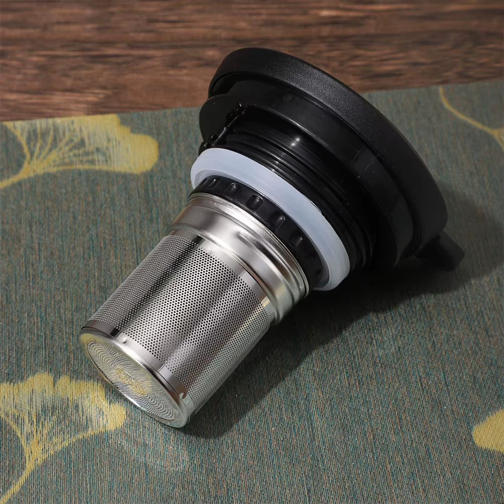 1000ml Vintage Floral Stainless Steel Tea Thermos with Drip-Proof Design and Tea Infuser