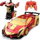 [Xmasgifts]Tibibee Transform Easter RC Cars for Boys 3-15,2.4Ghz Remote Control 1:18 Scale Robot Deformation 360° Rotation Rechargeable Batteries Included High-Quality ABS Plastic Gift Set,Blackfriday,Christmas
