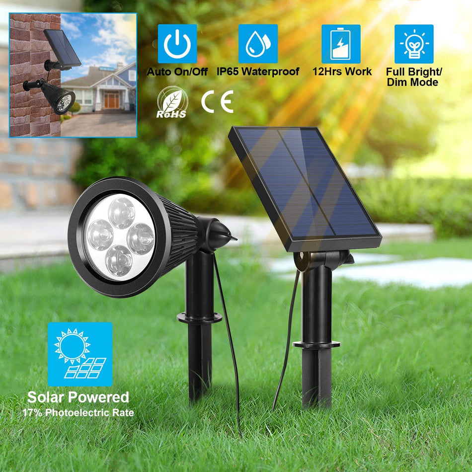 Solar LED Spotlight – Ultra Bright, Waterproof Outdoor Garden Light (IP65)